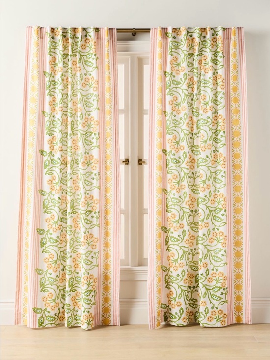 Anthropologie Other - Anthropologie Ellen Merchant Cotton Printed Floral Curtain
